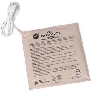 K&H Pet Products Pet Bed Warmer, Turn Any Pet Bed Into a Heated Cat or Dog Bed, Waterproof Indoor Heated Warming Pad Insert, Automatic Temperature, Safety Listed - Small 9 X 8.5in Tan