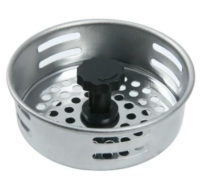 Mainstays Silver Stainless Steel Kitchen Sink Strainer and Drain Catcher with Rubber Stopper