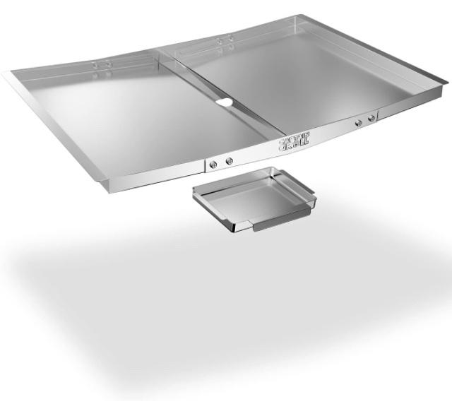 Grease Tray with Catch Pan - Adjustable Drip Pan for Gas Grill Models from Dyna Glo, Nexgrill, Expert Grill, Kenmore, BHG and More - Stainless Steel Grill Replacement Parts(Width 24"-30")