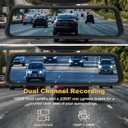 4K Rear View Mirror Dash Camera for Car Security Front and Rear Dash Cam, Dashcam 10 Touch Screen Dual Cameras Car Video Recorder Night Vision G-Sensor Parking Assistance 24H Parking Monitor