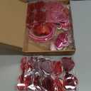 24 Piece Valentine's Day Heart Headbands and Sunglasses Set for Women and Men, Party Photo Props for Wedding, Birthday (Pink, Rose Red, Red)