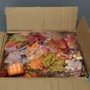 MIZII Fall Decor Artificial Maples Leaf Pumpkin Garland 6FT Autumn Maple Vines Garland Thanksgiving Halloween Harvest Decorations for Home Porch Mantle Fireplace Farmhouse Outdoor Indoor (6FT,Maple)