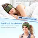 MUSICOZY Sleep Headphones Bluetooth Headband 5.4 Wireless Headband Headphones for Sleeping for Side Sleeper with Ultra-Thin HD Stero Speaker for Workout (Military Green)