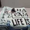 Camping Gifts for Women Men Lovers Throw Blanket, Happy Campers Decor Outdoor, RV Campsite Travel Hiking 50" x 65" - Happy Campers