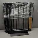 Baby Gate for Stairs 29.53"-53.1" Extra Wide, Pressure Mounted Dog Gate Indoor, Walk Thru Pet Gate for Cat Dog Child,Pet Gates for The House Doorway Black