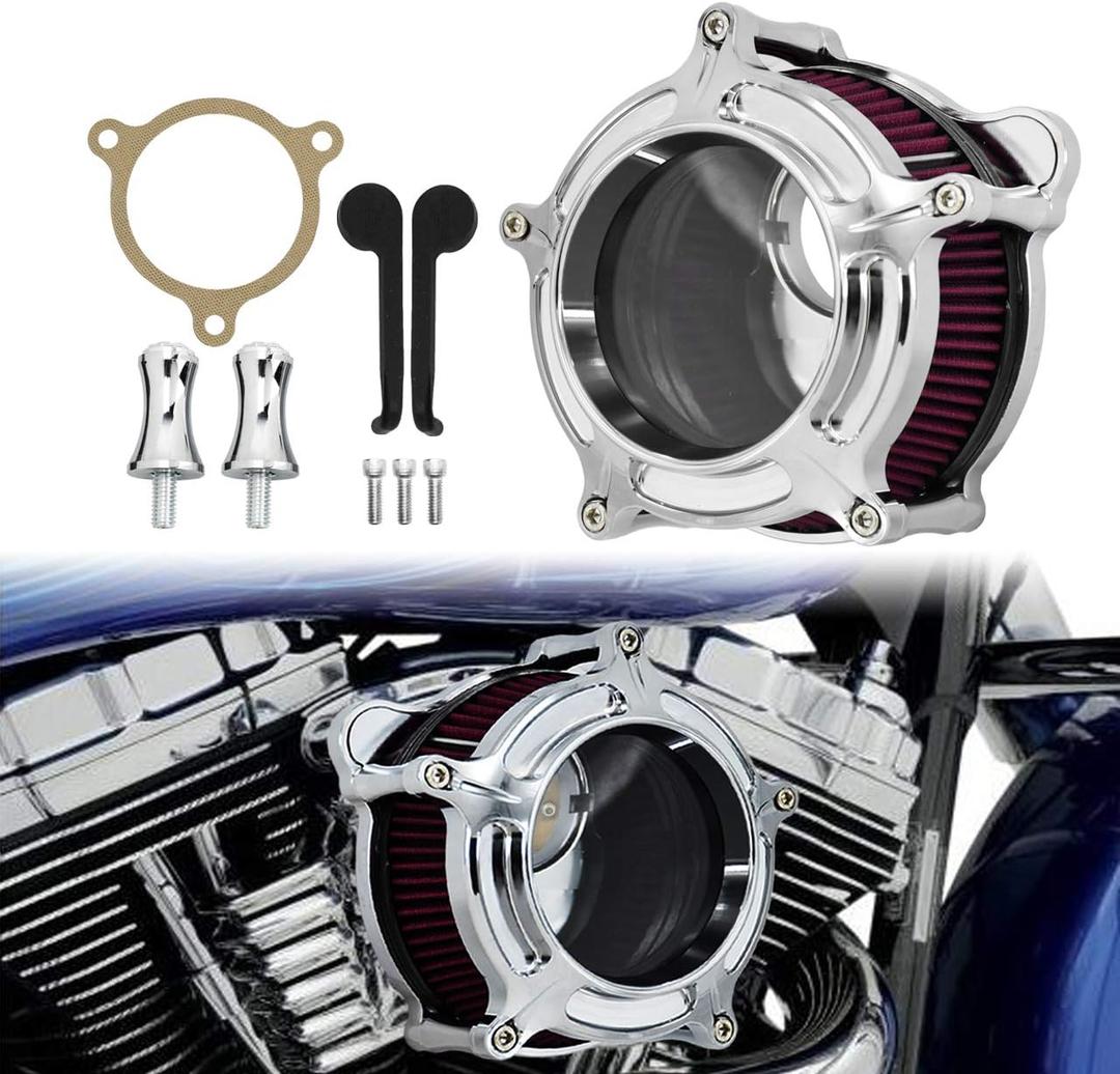 Motorcycle Air Filter Cleaner Intake Filter System Kit