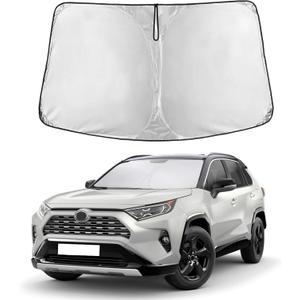EcoNour Windshield Sunshade Compatible for Toyota RAV4 2019-2024 2025,2026 LE, XLE, Premium, XSE, Limited, SE, TRD Off-Road, Sun Visor for Front Window Sun Shade Cover, UV Protector, Car Accessories