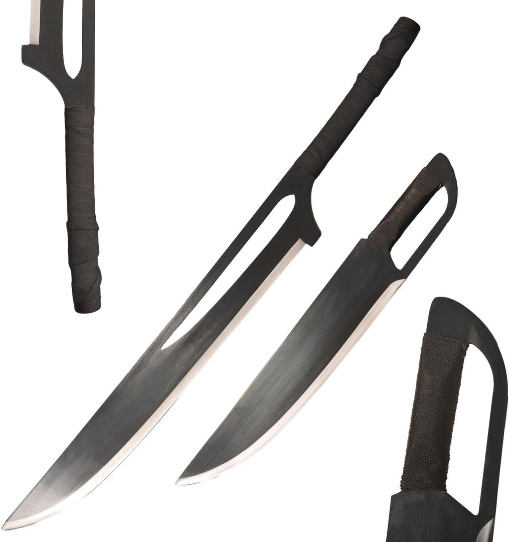 Metal Anime Sword Two Piece Set Kurosaki Ichigo's Zangetsu Dual Swords for Cosplay, Collection