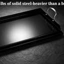 Updated 25" x 16" Cast Iron Griddle for Gas Grill, Nonstick Nanoceramic Stove Top Griddle for Gas Stove, Pre-Seasoned Flat Top Plate Insert for Outdoor Gas Grill, Camping, Tailgating, Parties