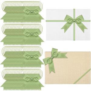 Zeyune 60 Pcs Mother's Day Elastic Bows 4 Inch Assorted Premade Craft Bows Soft Stretch Loops with Ribbon Knots for Mother's Day Wrapping Party Boxes Decoration Supplies Crafts Gifts(Fresh Style)