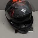 KYPARA Motorcycle Dual Visor Flip up Modular Full Face Helmet with DOT Certification of Impressionism (Lucifer, M)