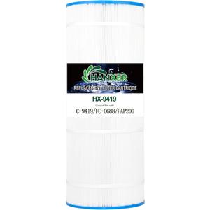 Pool Filter Replaces for C-9419, Filbur FC-0688, 931-220, PAP200, SP200, Clean and Clear 200, CC200, Ultral-C5, PP-C5, 10201, 200 Sq.Ft Swimming Pool Filter Cartridge, 1 Pack