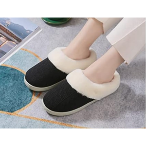Womens Mens Slippers Warm Comfy Memory Foam House Shoes Knit Slippers for Indoor and Outdoor Size 11-12