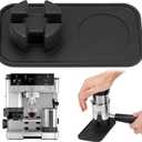 Portafilter Holder with Ninja Coffee Machines, Silicone Tamping Mat Compatible for Ninja Luxe Cafe ES601 ES701 (Black)