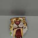 Gemini&Genius Saber-Toothed Tiger Hand Puppet, Saber-Toothed Wild Animal Puppets Toys, Soft Rubber- Realistic Action Figure Toys- Role Play, Storytelling and Play Games for Kids-Yellow