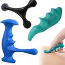 Manual Trigger Point Massage Tool and Thumb Saver for Full Body Deep Tissue Massage, Set Include 1 Green Thumb Protector Tool 1 Palm Urchin Massage Tool Hand Held 4-Legged Massage Knobs