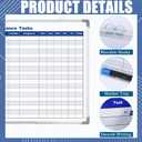 Lincia Double Sided Magnetic Maintenance Task Whiteboard 36 x 24 Inch