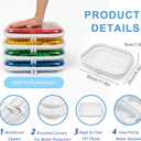 4 Pack Clear Hard Shell Zipper Case, Clear Zipper Pouches for Organizing, Travel Clothes Packing Cubes, A4 Document & Large Toy Storage Organizer Bins (4L)