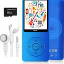 MP3 Player, Music Player with 16GB Micro SD Card, Build-in Speaker/Photo/Video Play/FM Radio/Voice Recorder/E-Book Reader, Supports up to 128GB (Dark Blue)