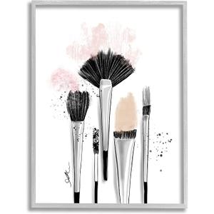 Makeup Brushes Glam Tools Wall Plaque Art,"18x12"