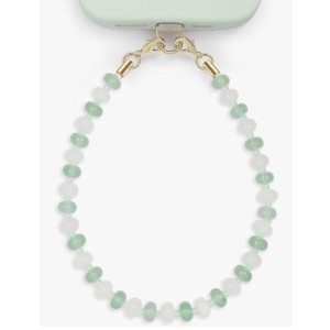 Natural Stone Phone Charm, Beaded Healing Phone Wrist Strap, Handmade Cellphone Chain Lanyard with Tether Tab