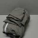 ECOCOTT Grey Duvet Cover King Size, 100% Washed Cotton 1 Duvet Cover with Zipper and 2 Pillowcases, Ultra Soft and Easy Care Breathable Cozy Simple Style Bedding Set (Dark Grey)