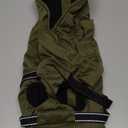 Dog Winter Coat with Harness Built-in | Waterproof Dog Jacket with Zipper & Fleece Lining | Reflective Cold Weather Coat for Large Dogs (Green) Large