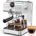 20 Bar Espresso Machine with Cold Brew, Professional Expresso Machines for home, Stainless Steel Espresso Maker with Milk Frother, Auto Sleep Mode, 1.5L Removable Water Tank, for Latte, Cappuccino