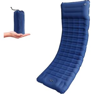 OPL5 Camping Sleeping Pad, Ultralight 4.7" Thick Inflatable Air Mattress Camping Built in Pillows & Foot Pump, Repair Kit, Lightweight Backpacking Sleeping Pad for Hiking, Camping, Traveling