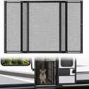 Premium RV Screen Door Protector, Lightweight Adjustable 22"- 35" RV Entry Screen Door Grille, Metal Screen Door Guard for RV, Camper, Yard, Garden