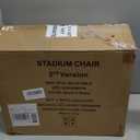 Stadium Seat with Back Support Bleacher Chair with Back and Cushion High Back Includes Shoulder Strap and Cup Holder (Black)
