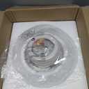 VONLUCE Semi Flush Mount Ceiling Light, 13.8" Ceiling Light Fixture with Clear Glass Shade, E26 Base, 3-Bulb Industrial Lighting Fixture for Hallway Entryway Bedroom, Brushed Nickel, ETL Certificated