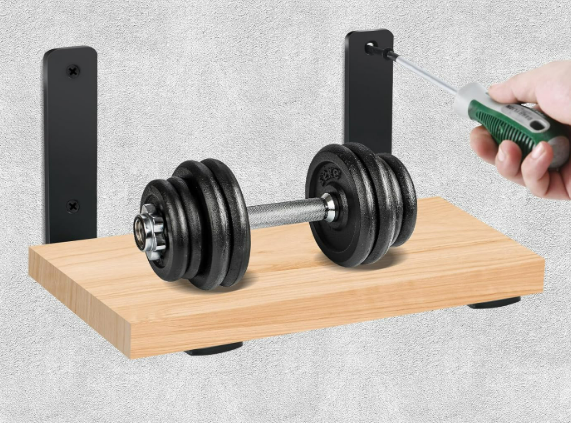 2 Pack - L 6" x H 4" x W1.5, 5mm Thick Black L Shelf Bracket, Iron Shelf Brackets, Metal Shelf Brackets, Floating Shelf, Shelf Supports