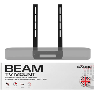 Sound Bass Beam TV Mount, Compatible with Generation 1 & 2 Sonos Beam Mounting Bracket for TV, Black, Full Hardware Kit Included, Beam Soundbar