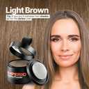 2 x IMPERIO Root Touch Up Hair Powder for Concealing Hair Loss instantly - Hairline Powder for Women & Men - Water resistant Root Cover Up for Thinning Hair in Premium Hairdressing Quality (Light Brown)