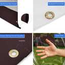 Covers & All Outdoor Clear Panel Curtain, 12 oz Vinyl Outdor Curtains for Patio, Waterproof & Weather Resistant Tarp with Brass Grommets for Pergola, Porch, Gazebos, Balcony (8'H x 8'W Feet, Coffee), 8x8