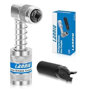 90 Degree Grease Gun Coupler, Heavy Duty Locking Grease Gun Adapter