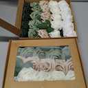 Ling's moment Artificial Flowers, 50Pcs 3" Roses in Sage Shades, Realistic DIY Foam Floral Decor for Wedding Bouquets/Centerpieces, Outdoor Party Backdrops, Room/Table, and Garden/Pot Decorations
