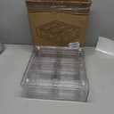 10 Pack Refrigerator Pantry Organizer Bins, Stackable Fridge Organizer Bins with Lids, Clear Plastic Food Storage Bins for Kitchen, Countertops, Cabinets, Fridge, Drinks, Fruits, Vegetable, Cereals (Transparent)