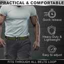 TECEUM Tactical Belt  Heavy-Duty & Quick Release  Military, Work, Rigger, Duty & Utility Belt for Men (Buckle 7 - Green)