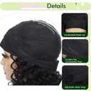 CINHOO Deep Curly Brown Headband Wigs for Black Women 12inch Short Deep Chocolate Brown Base with Gradual Warm Caramel Brown Highlights & Tips Headband Wig for Women Curly Half Wigs with Headbands