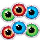 Baquler 12 Pcs 12 Inch Halloween Eyeball Paper Lanterns Spooky Hanging Decoration Eyeball Lanterns for Home Garden Indoor Outdoor Summer Halloween Party Decoration Supplies