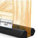 Everlasting Comfort 2 Sided Under Door Draft Stopper for Bottom of Doors - Quick Install, Keeps Heat In & Cold Air Out - Sound Proofing Foam Strip Gap Filler, Noise Blocker for Interior -Fits 30"-36"W