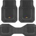Cat ToughLiner Car Floor Mats - Heavy Duty Trim to Fit Mat for Trucks - Car Mats & SUV Floor Liners for Car - All-Weather Truck Accessories & Odorless Rubber Automotive Mats - Black