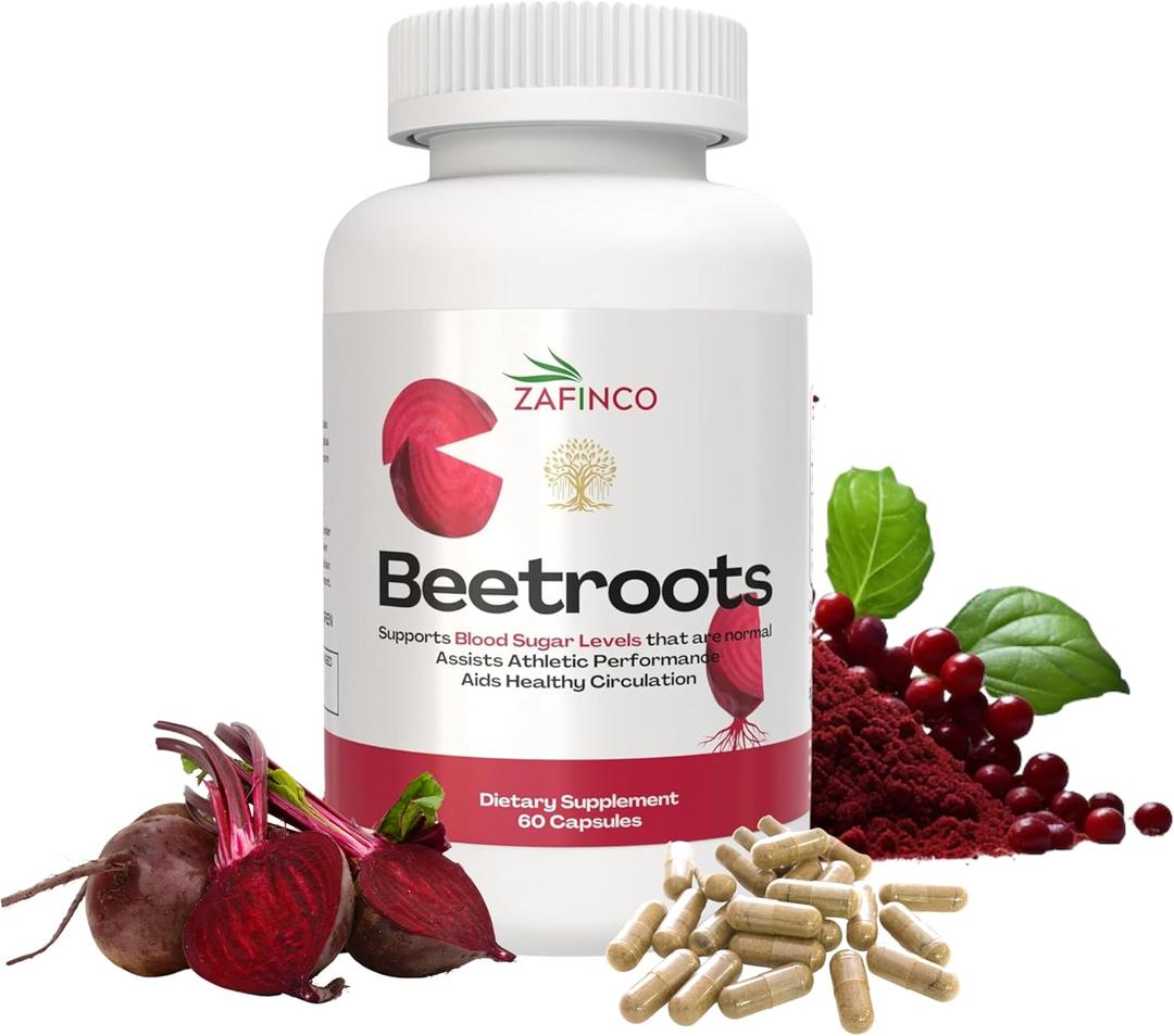 Beet Root MAX Capsules -Organic 1300mg High power BeetRoot Supplements for Blood Flow, Mens Performance, Digestive & Immune System. US made Beet Root Powder Capsules- Non-GMO and Gluten Free-60 Count