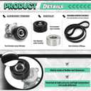 90K-39155 Serpentine Drive Belt Tensioner w/Pulley Kit Compatible with Nissan Altima 3.5 2007-2012 Maxima 2009-2015 Murano 2009-2014 Replace 39155 36356 36357 K070669