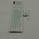Wireless Keyboard and Mouse Combo, Full-Sized Wireless Keyboard and Adjustable DPI Mouse, 2.4GHz USB Receiver, Wireless Keyboard and Mouse for PC, Windows, MAC, Desktop, Laptop (Avocado Green)