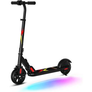 ANHAO E9PRO Electric Scooter for Kids 6-12 Years Old, Foldable Kids Electric Scooter with Rainbow Light, LED Display, Adjustable Speed and Height, Maximum Loading 110 lbs.