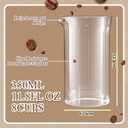 Maxdot 2 Pcs 12 oz French Press Replacement Glass Universal Replacement Beaker for French Press Tea and Coffee Makers Borosilicate 3.3 Glass Spare Carafe