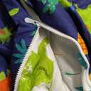 ADASMILE A & S Dinosaur Zipper Bedding Sets Twin Dinosaur Comforter Set for Boys Jungle Themed All in One Zipper Bed Set Kids Bed in A Bag with Dino Sheets All Season Home Decor Blue